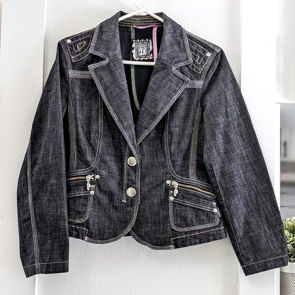 Cappopera Jeans Capponi and Perani Black Denim Jacket